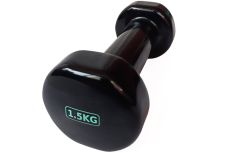 Гантель виниловая 1,5 кг (черная) Sportex HKDB115-1.5