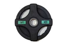 Диск олимпийский обрезиненный Original Fit.Tools с двумя хватами 10 кг FT-2HGP-10 черный Диск олимпийский обрезиненный Original Fit.Tools с двумя хватами 10 кг FT-2HGP-10 черный