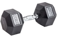 Гантель гексагональная обрезиненная Profi-Fit 20 кг Гантель гексагональная обрезиненная Profi-Fit 20 кг