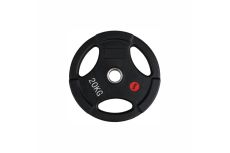 Диск обрезиненный, с тремя хватами 15кг UltraGym Диск обрезиненный, с тремя хватами 15кг UltraGym