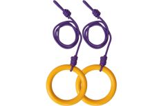 Кольца гимнастические с шнуром Sportex желтый