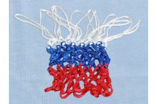 Сетка баскетбольная 3х цветная, нить 3,5 мм Гимнаст Сетка баскетбольная 3х цветная, нить 3,5 мм Гимнаст